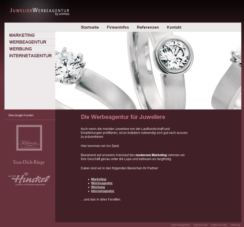 Werbung, Marketing und Internetagentur für Juweliere und Schmuckhersteller