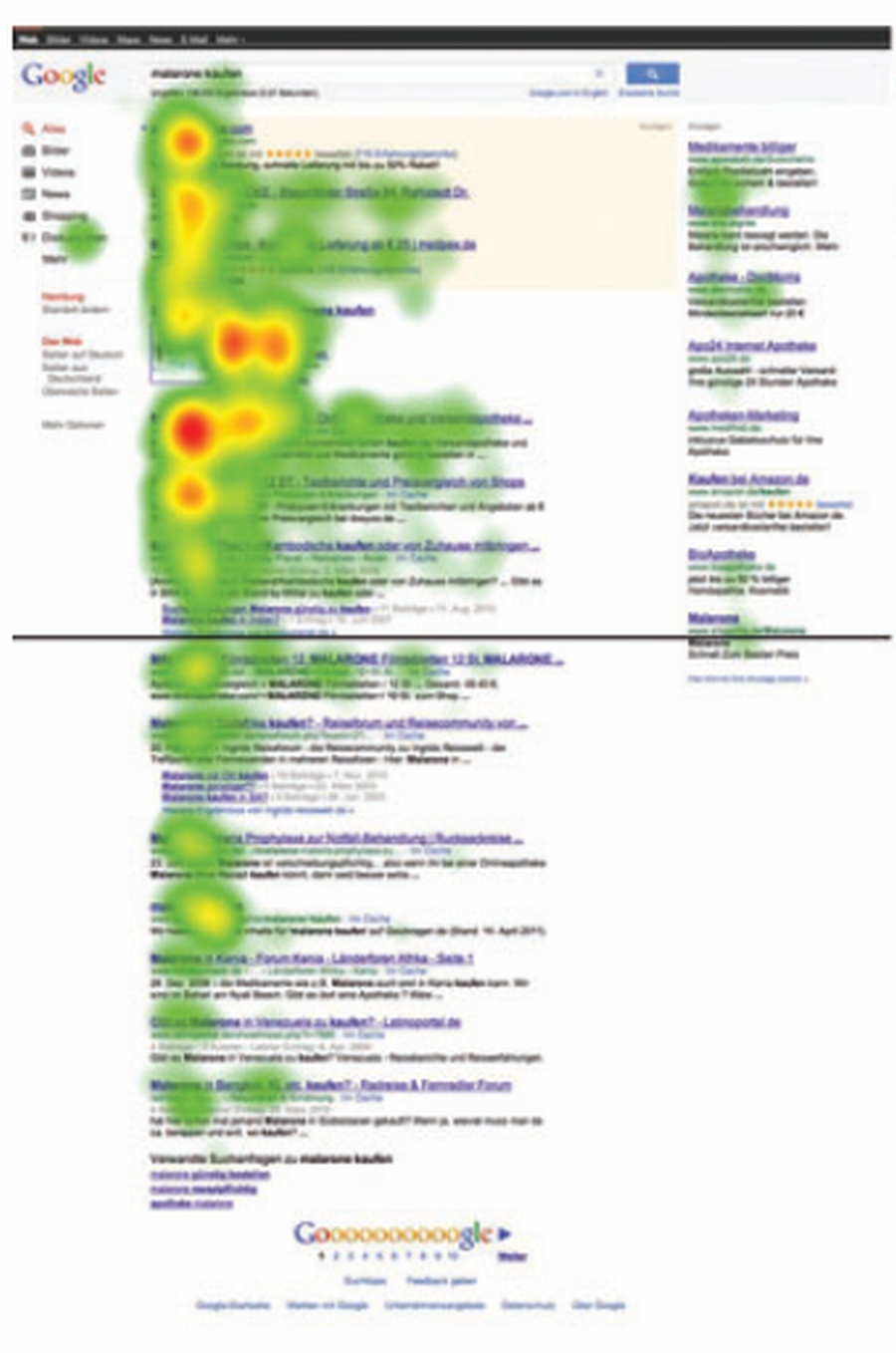 Studie zur Wahrnehmung der Google Suchergebnisse